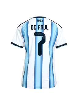 Argentina Rodrigo De Paul #7 Replika Hemmakläder Dam VM 2026 Kortärmad